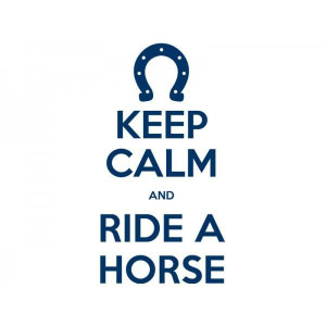 Adesivo de Carro Keep Calm and Ride a Horse
