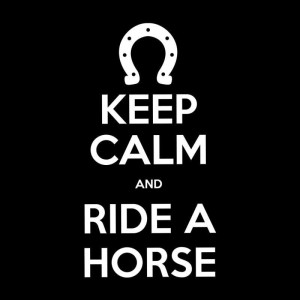 Camiseta Keep Calm and Ride a Horse - Preta