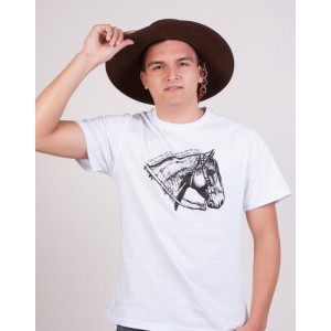 Camiseta Cavalo Crioulo - Branca
